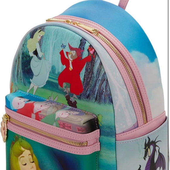 Disney Sleeping Beauty Scenes Loungefly Mini Backpack - Picture 2 of 8